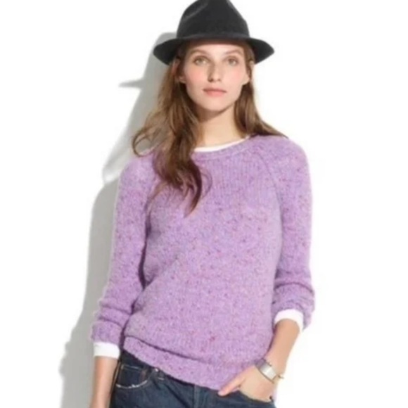 Madewell Sweaters - Madewell Purple Wool Blend Sweater Size Medium